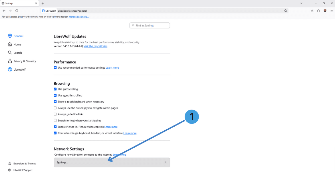 Go to Network Settings