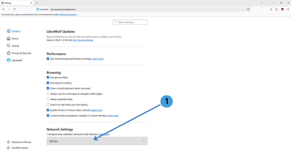 Go to Network Settings