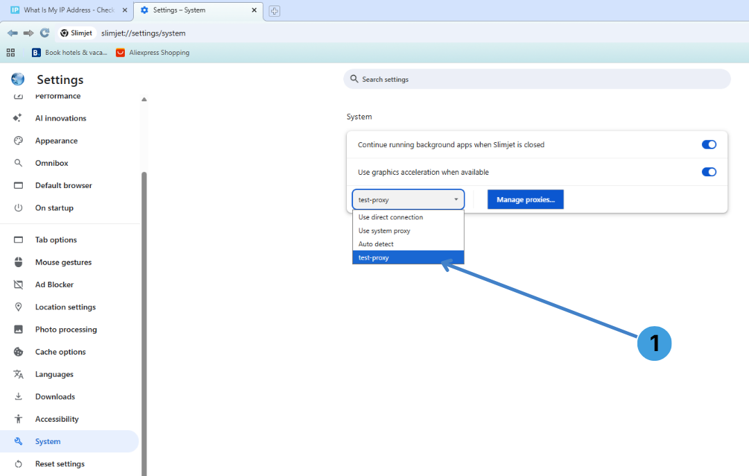 Step 4 – Enable the proxy profile