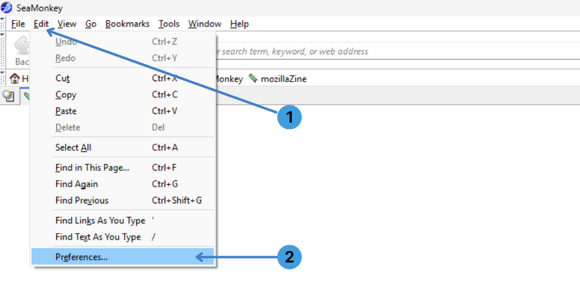 Open the proxy preferences