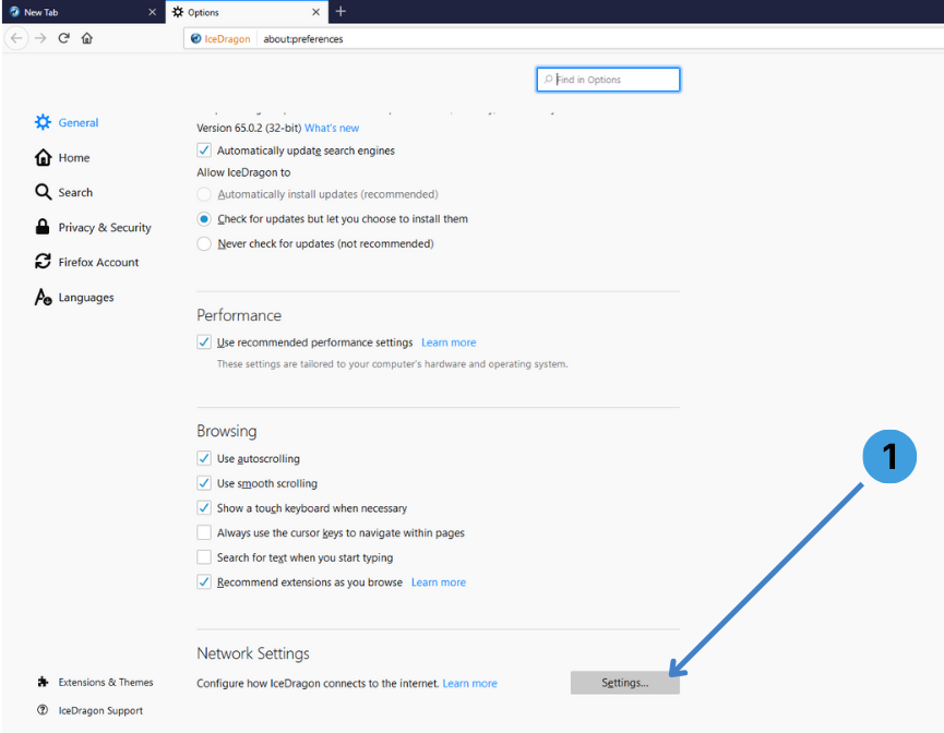 Step 2 – Open Network Settings