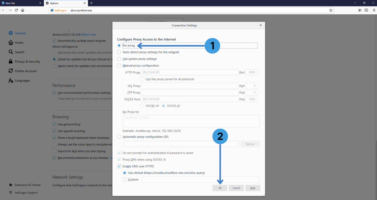 Step 4 – Disable the proxy