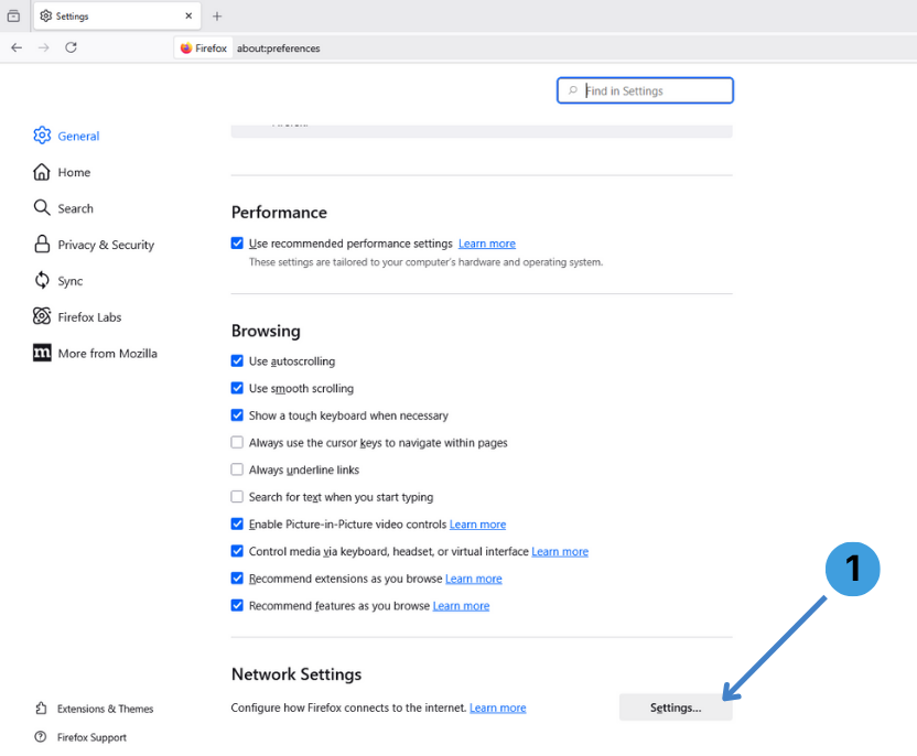 Step 2. Open Network Settings